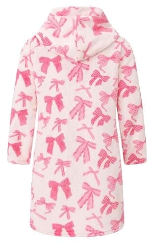 FunnyPaja Girls Soft Fleece Robes Plush Hooded Bathrobes Sleepwear for Kids 2-16 Years thumbnail 2