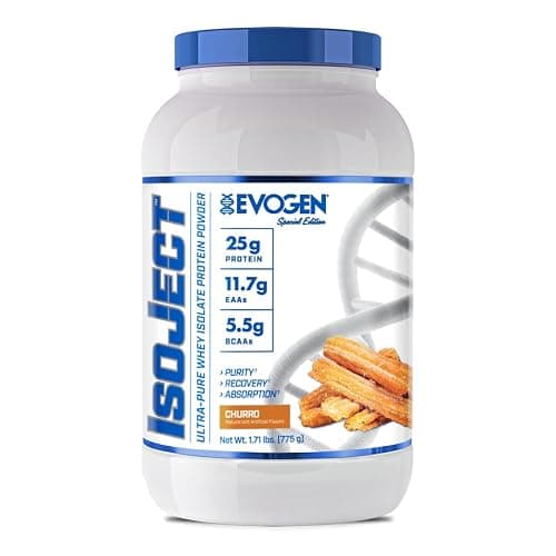 Evogen Isoject - Whey Protein Isolate | Ultra-Pure Whey Protein Powder with Ignitor Enzymes, BCAAs, and EAAs | Enhanced Absorption & Recovery | Churro | 25 Servings - Image 1