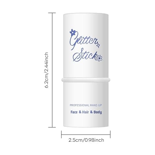 KYDA Body Glitter Stick, Chunky Glitter Gel for Face Body Hair, Sparkling Holographic Mermaid Sequins Paint, Waterproof Multiuse Makeup Glitter Gel, Blue - Blue thumbnail 2