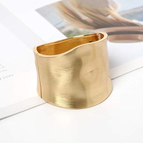 CSIYANJRY99 18K Gold Bracelets for Women Cuff Bangles Thick Gold Chunky Bangle Bracelet Big Wrist Cuff Wrap Bracelet for Women thumbnail 6