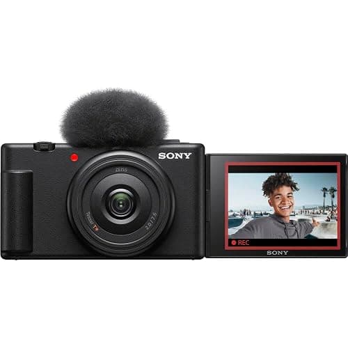 Sony ZV-1F Vlogging Camera (Black) 20.1 MP 1” Sensor | Ultra-Wide 20mm Lens |4K Video | Compact Creator Kit with Case, 64GB Card, NP-BX1 Battery, Card Reader, Photo Software, HDMI Cable and More thumbnail 2