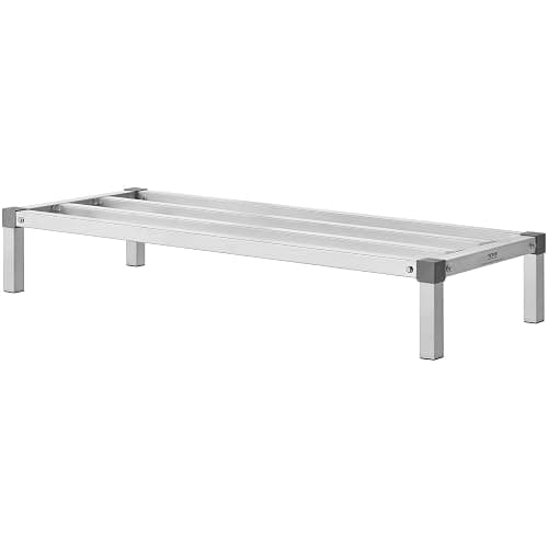 VEVOR Aluminum Dunnage Rack, 48” x 20” Commercial Food Floor Rack, 8” Off the Floor, 1000 lbs Capacity All-Welded Aluminum Storage, for Storage in Restaurants, Kitchens, Garages and Vehicles thumbnail 12