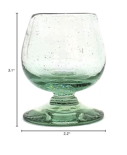 MexHandcraft Clear 2.5 oz Tequila Sippers (set of 6), Recycled Glass, Lead-free, Toxin-Free (2.5 oz Sipper) thumbnail 2
