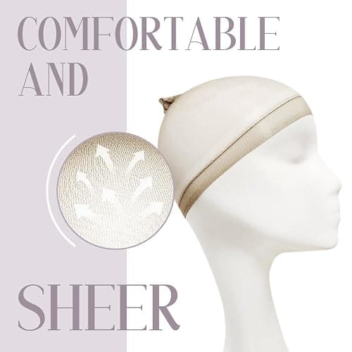 MYKURS Transparent Wig Caps for Women Lace Front, HD Caps for Wig, Brown 24 PCS - HD Brown thumbnail 4
