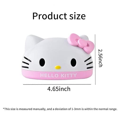 for Kitty Cute Soap Case Holder Container with Lid - Cute Soap Dish for Bathroom Accessories (White kt) thumbnail 2