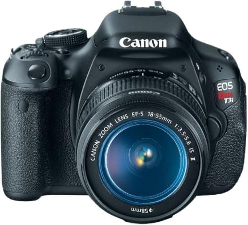 Canon EOS Rebel T3i Digital SLR Camera with EF-S 18-55mm f/3.5-5.6 IS Lens (Renewed) - Image 1