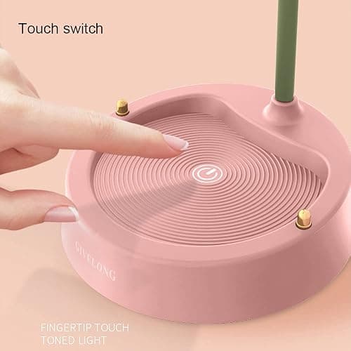 magical JD LED Desk Lamp Cordless Table Light Adjustable Gooseneck Dimmable Touch Rechargeable Battery Eye-Caring Night Light for Kids,Mini Cute Lamp for College Dorm Bedroom Reading thumbnail 4