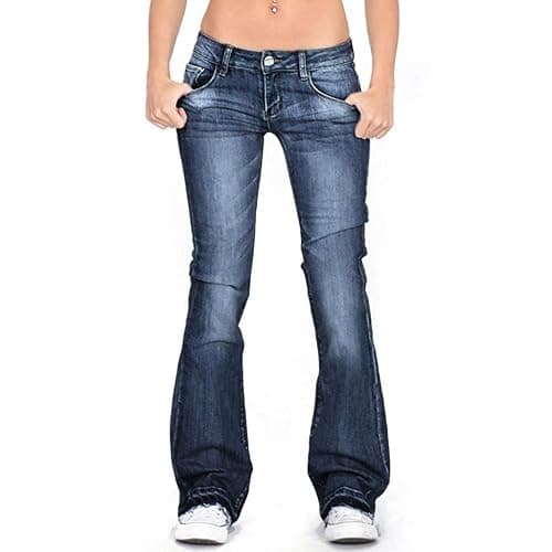 Cdiecer Bell Bottom Jeans for Women Low Rise Flare Pants Butt Lifting Jeans Mid 90s Bootcut Jean Plus Size Wide Leg Pant thumbnail 3