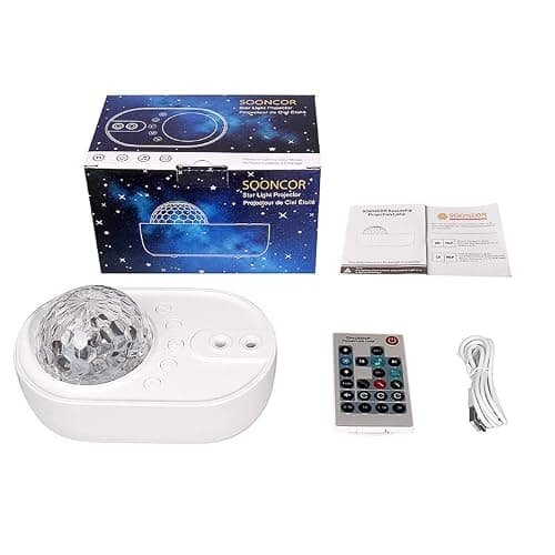 Galaxy Star Night Light Projector LED Ocean Wave Bluetooth Music Speaker with Remote Control for Bedroom, Home, Room Decor thumbnail 6