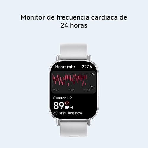 XIAOMI Redmi Watch 5 Active, Llamadas Bluetooth, Pantalla LCD de 2 Pulgadas, Monitor de frecuencia cardíaca, 140 Modos Deportivos, hasta 18 días de autonomía, Plata thumbnail 7