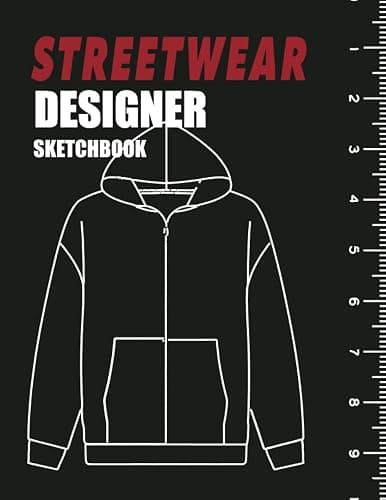 Streetwear Design sketchbook:: Design your own streetwear clothes -Blank templates of Shirts,Jackets, Shoes, Hoodies and More - Image 1