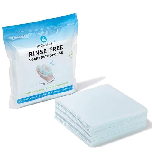 HYGIENJOY-21% Larger,No Rinse Bathing Wipes for Adults-Rinse Free Bath Sponges,Soap Infused,Dry Shower Wipes for Elderly,For Camping,Hiking,GYM,Post Surgery Must Haves, (25 Counts) thumbnail 8