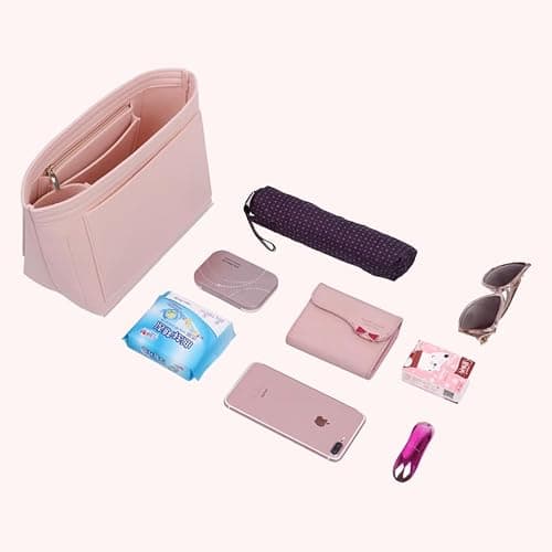 D.DUO Bag Insert Organizer, purse accessories,Suitable Longchamp long handle tote organizer (Beige, L（long handle）) thumbnail 4
