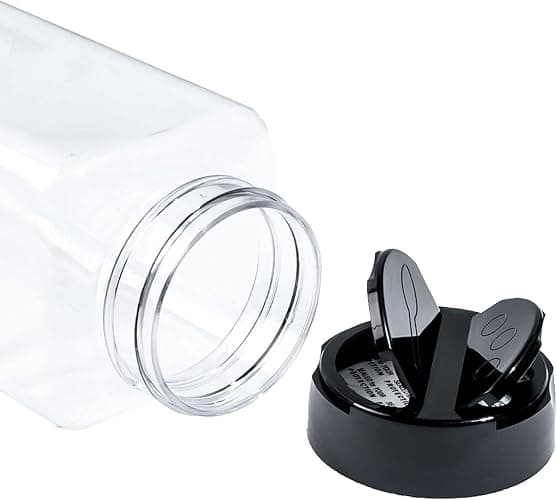 20 Pack 17 oz Plastic Spice Jars Bottles, Spice Containers with Black Cap, Reusable Round Seasoning Jars Great for Storing Spice, Herbs and Powders thumbnail 4