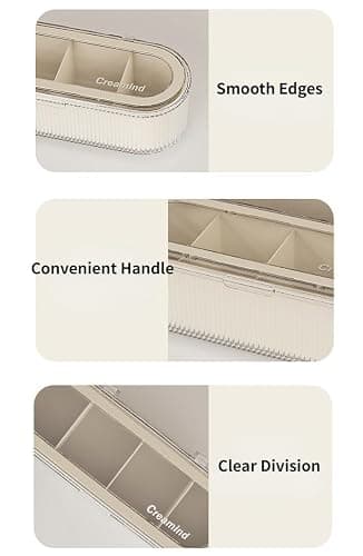 Siehpa3 Makeup Brush Holder Organizer, Clear Acrylic Makeup Sponges Organizer, Cosmetic Storage Case with Lid, Display Case for Vanity thumbnail 9