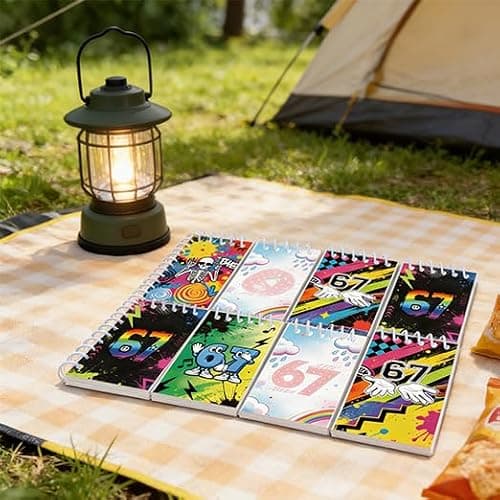 67 Meme Themed Birthday Banner, Colorful Number Decorations (Note Books) thumbnail 6