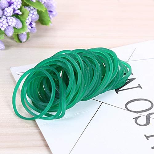 AMUU Rubber Bands size10 Green 1inch 500pcs Small Rubber Bands | Rubber Band for Office Supplies School Home Strong Elastic Band thumbnail 2