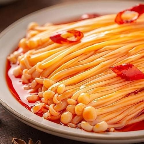 4 flavors ready-to-eat Fresh spicy golden enoki mushroom,spicy strip，seasoned dishes,Instant snacks，Kimchi, vegetarian，vegetable，Hot pot dishes，Chinese cuisine (20 packs) thumbnail 3
