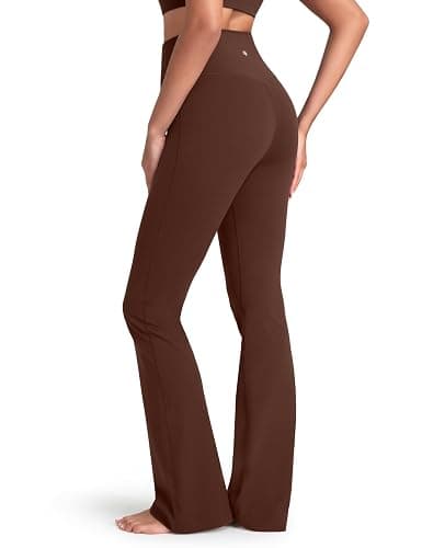 HeyNuts Harmony Flare Leggings 29"/30.5"/32.5"/34.5", High Waisted Tummy Control Wide Leg Bootcut Yoga Pants Lounge Soft - Image 1
