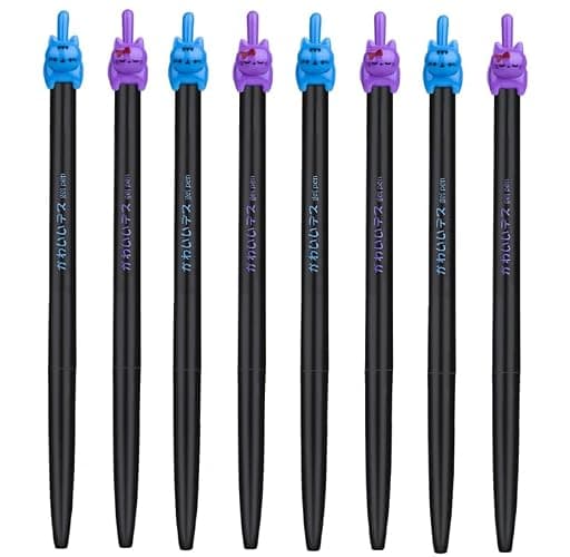 RECHENG retractable cat gel pens,Fine Point 0.5mm black ink,Cute kitty fun ball point pens for girls kids School Office Supplies,12pcs fun pens. thumbnail 8