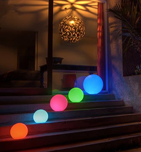 Mr.Go 6-inch RGB Color-Changing LED Globe Orb Light w/Remote, Mood Lamp Kids Night Light, 16 Dimmable Colors & 4 Modes, Battery & AC Adapter Power, Home Bedroom Patio Pool Decorative Lighting thumbnail 8