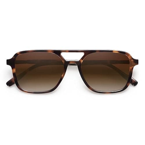 SOJOS Retro Aviator Sunglasses Womens Mens,Trendy Rectangle Shades SJ2202 | Polit UV400 Protection Women Sun Glasses,Y2K Cute Thin Slim Frames,Daily Wear,Outdoor,Driving,Travel Beach Essentials thumbnail 4