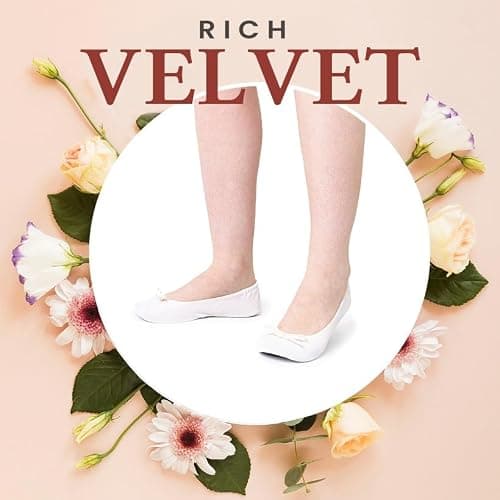Silky Toes Velvet Foldable Flats for Women Purse Ballet Slippers Wedding/Travel Flat Shoe thumbnail 6