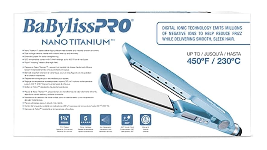 BabylissPRO Nano Titanium Ionic Hair Straightener, Professional Flat Iron For All Hair Types thumbnail 7