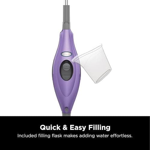 Shark Steam Pocket Mop with 2 Washable Double-sided Pads, Chemical-Free Cleaning, Swivel Steering, Lightweight, Steam Cleaner for sealed Hard Floors, Hardwood, Marble, Tile, Purple, S3501 - Steam Pocket Essentials thumbnail 11