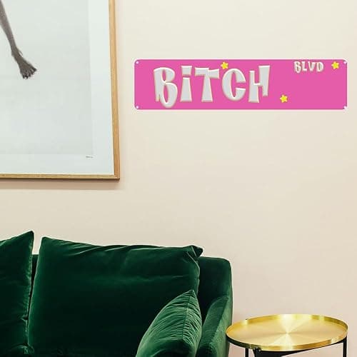 Pink Room Decor Aesthetic Y2k Dorm Room Decor Retro Home Funny Unique House Decoration Cool Dark Bar Signs 4×16 Inches thumbnail 6