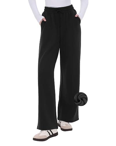 Wide Legged Fleece Lined Sweats - Image 1