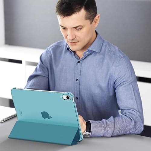 MoKo for iPad (A16) 11th Generation Case 11 Inch 2025,iPad 10th Generation Case 10.9 Inch 2022,Slim Stand Hard PC Translucent Back Shell Smart Cover,Support Touch ID,Auto Wake/Sleep, Peacock Teal Blue thumbnail 8