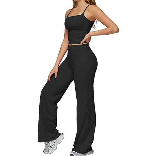 JN JANPRINT Gym Sets for Women 2 Piece Scoop Neck Cami Tank Tops Straight Leg Bottoms Yoga Outfits Tracksuit thumbnail 3