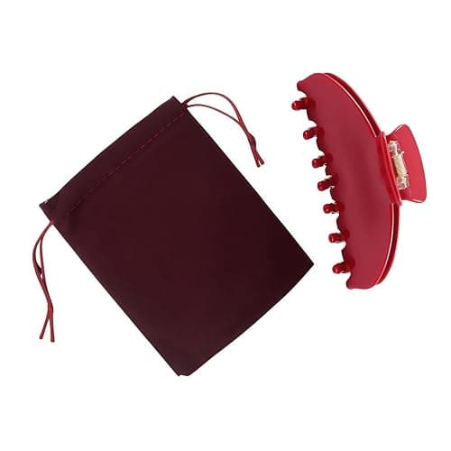 OideGuiing Durable Acetate Hair Clips - 4-Inch Cherry Red Claw Clips for Fine and Thick Hair (Red) thumbnail 3