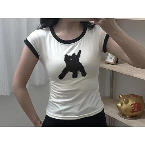 Y2k Graphic Baby Tee Women Grunge Emo Clothes Cute Aesthetic Crop Tops Alt Shirts thumbnail 4