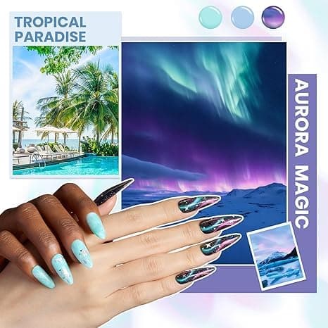 Beetles Gel Nail Polish kit with UV Light, 108 PCS 55 Colors Valentines Gel Polish Set Base Coat Glossy Matte Glitter Top Coat Gel Polish Glitter Red Green Brown Purple Pink Cat Eye Gel Gift for Women thumbnail 5