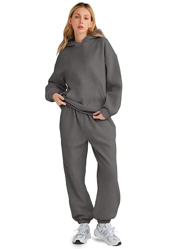 AUTOMET Womens 2 Piece Outfits Lounge Hoodie Sweatsuit Sets Oversized Sweatshirt Baggy Fall Fashion Sweatpants with Pockets thumbnail 2
