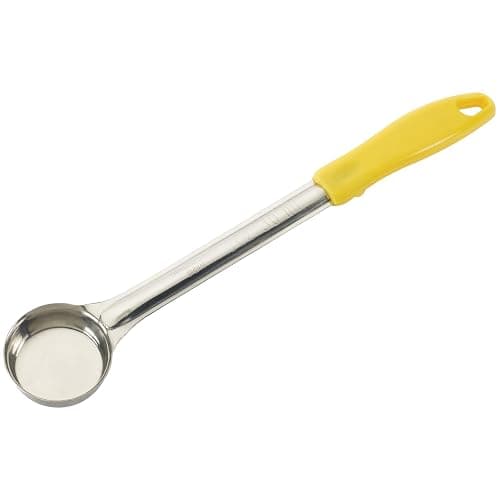 Winco Solid Food Portioner, 1-Ounce, Medium, Stainless Steel, Yellow | Dishwasher safe, Solid bottom for easy serving, Color-coded handles for quick identification, Restaurant service - Image 1