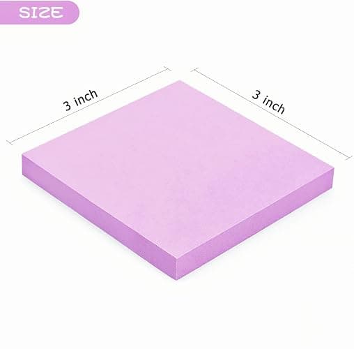 Early Buy 3x3 Inch Sticky Notes, 6 Pads (100 Sheets/Pad) - Soft Pastel Colors for Office, School, Home, Memo Notes, Journals & Planning - Repositionable Self-Stick Paper thumbnail 3