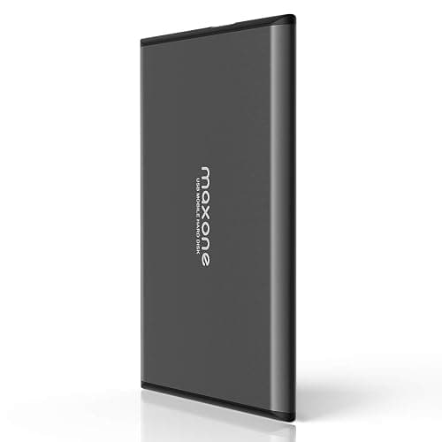 Maxone 500GB Ultra Slim Portable External Hard Drive HDD USB 3.0 Compatible with PC, Laptop, Charcoal Grey - Image 1