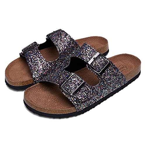 mysoft Womens Flat Sandals Cork Footbed Slides with 2 Straps | Adjustable Buckle Slip On Comfortable Casual Light Weight Summer sandals thumbnail 8
