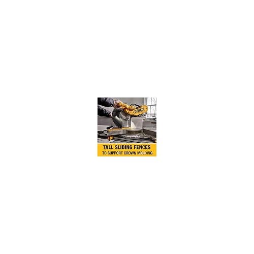 DEWALT Miter Saw, 12-inch Double Bevel Sliding Compound Miter Saw with XPS LED Shadow Light System, Includes Blade Wrench, Material Clamp and Dust Bag (DWS780) thumbnail 8