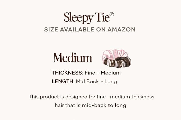 The Original Sleepy Tie (Medium) | Heatless Hair Curler for Fine to Medium Hair | Best for Mid-Back to Long Length | Overnight Blowout Scrunchie for Sleeping | Damage-Free Styling (Midnight) thumbnail 8