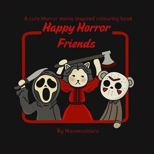 Happy Horror Friends: A cute horror movie inspired colouring book - Image 1