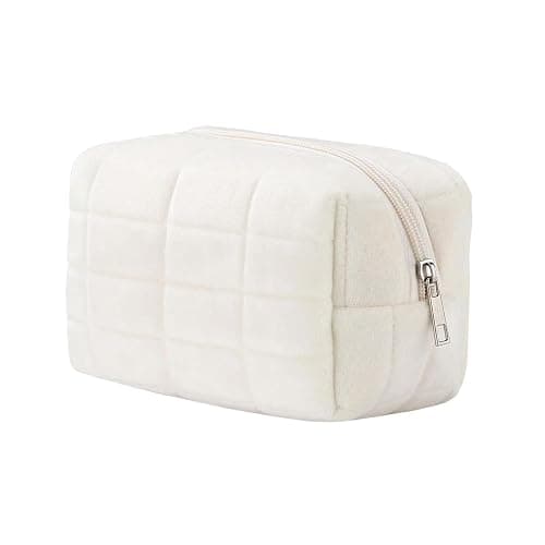 HABUAETY Makeup Cosmetic Bag Small Checkered Pouch Make Up Purse Bag Y2k Accessories - Image 1