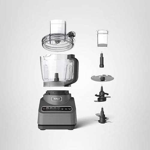 Ninja Food Processor, Professional Plus, 1000 Peak Watts, 4 Functions for Chopping, Slicing, Purees & Dough with 9-Cup Processor Bowl, 3 Blades, Food Chute & Pusher, Silver, BN601 thumbnail 13