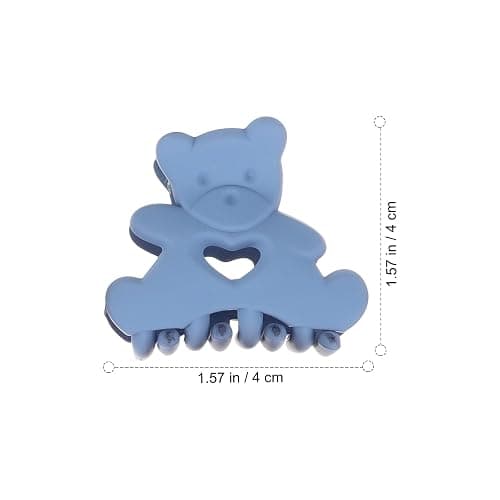 FOMIYES 9pcs Plastic Bear Hair Claws, Small Claw Clips, Bear Hair Barrettes, Thick Hair Clips,Stylish Jaw Clips, Cute Frosted Claw Clip for Woman thumbnail 3
