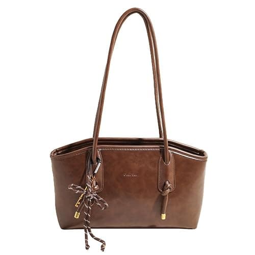 YESFIXS Shoulder Bags for Women Y2k Fall Purse Small Vintage Hobo Tote Handbag Faux Leather Underarm Purse with Zipper - Image 1