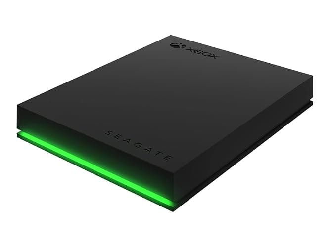 Seagate Game Drive for Xbox 2TB External Hard Drive Portable HDD - USB 3.2 Gen 1, Black with built-in green LED bar , Xbox Certified, 3 year Rescue Services (STKX2000400) - Image 1