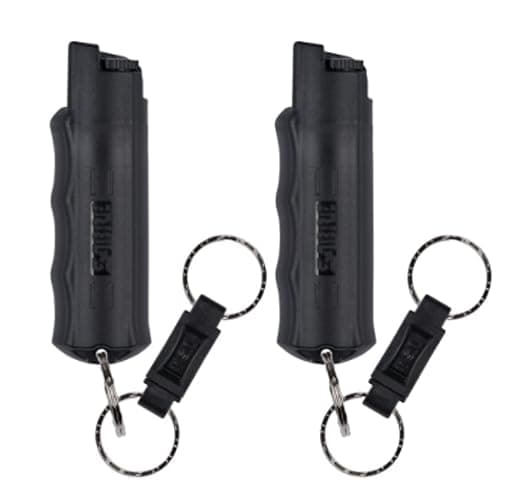 Sabre Pepper Spray - Quick Release Keychain for Easy Carry & Fast Access, Max Police Strength Self Defense OC Spray with UV Dye, 10 Sec. Spray Time, Finger Grip - Faster Aim,0.54 fl oz, Secure Safety - Image 1